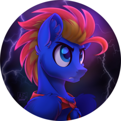 Size: 3500x3500 | Tagged: safe, artist:airfly-pony, oc, oc only, oc:wing hurricane, pegasus, pony, rcf community, bust, cheek fluff, chest fluff, ear fluff, high res, male, portrait, solo, wing fluff