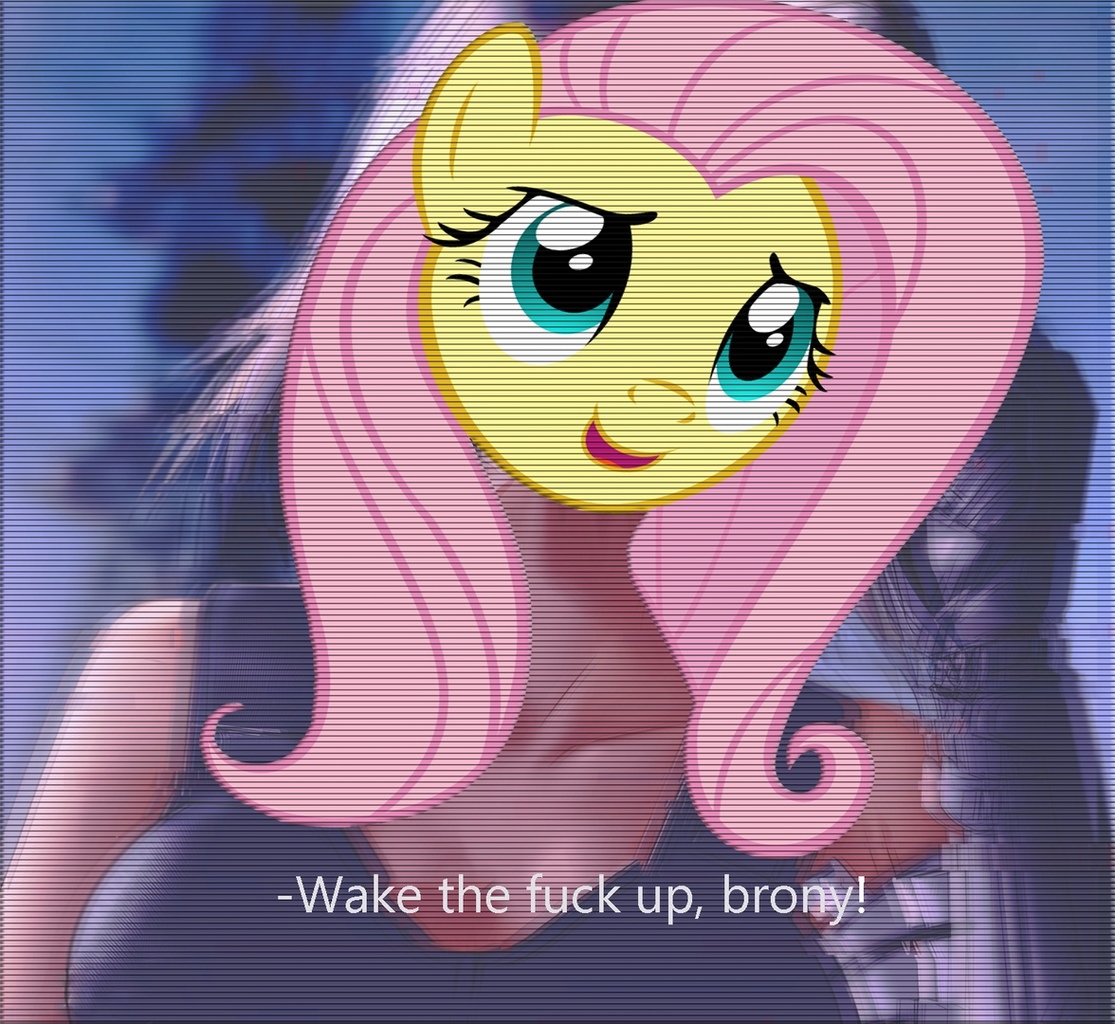 #2066803 - safe, fluttershy, pony, g4, cyberpunk 2077, keanu reeves ...