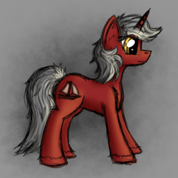 Size: 750x750 | Tagged: safe, artist:sandyfortune, oc, oc only, oc:pepper cookie, pony, unicorn, ponyfinder, dungeons and dragons, female, mare, pen and paper rpg, portrait, rpg, solo