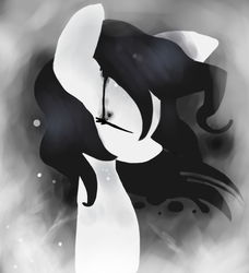 Size: 524x574 | Tagged: safe, artist:lucas47-46, oc, oc only, oc:bleached hibiscus, earth pony, pony, female, ink, mare, monochrome, solo