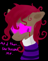 Size: 621x793 | Tagged: safe, artist:lucas47-46, oc, oc only, oc:anna eggplant, earth pony, pony, blood, clothes, crying, female, mare, solo, tears of blood