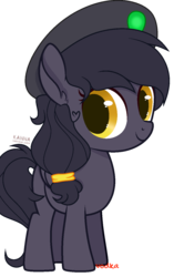 Size: 852x1355 | Tagged: safe, artist:_vodka, oc, oc only, oc:mir, pegasus, pony, base used, beret, cute, cuteness overload, female, filly, hair wrap, hat, simple background, solo, transparent background, ych result