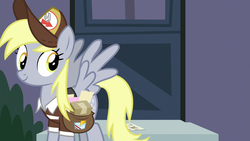 Size: 1920x1080 | Tagged: safe, screencap, derpy hooves, pegasus, pony, g4, the last crusade, female, letter, mailbag, mailmare, saddle bag, solo