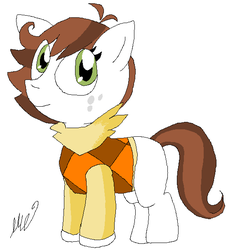 Size: 553x607 | Tagged: safe, artist:lucas47-46, oc, oc only, oc:lullaby sonnet, earth pony, pony, clothes, female, filly, solo, sweater
