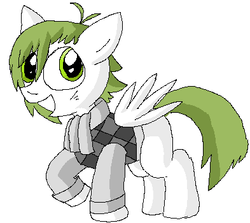 Size: 393x350 | Tagged: safe, artist:lucas47-46, oc, oc only, oc:reedia mixxus, pegasus, pony, clothes, female, filly, shirt, solo