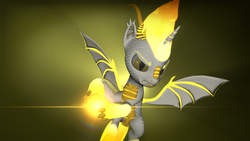 Size: 3840x2160 | Tagged: safe, artist:phoenixtm, oc, oc only, oc:delta firedash (organic), dracony, hybrid, 3d, angry, fireball, goddess, high res, lens flare, looking at you, mane of fire, source filmmaker, spread wings, tail of fire, wings