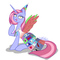 Size: 1280x1280 | Tagged: safe, artist:chelseawest, oc, oc only, oc:marshmallow swirl, pony, unicorn, fanfic:cupcakes, cutie mark dress, female, horn, horn necklace, mare, necklace, petalverse, severed horn, simple background, solo, transparent background