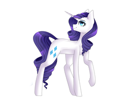 Size: 2500x2000 | Tagged: safe, artist:tayzipumpqueen, rarity, pony, unicorn, g4, female, heart eyes, high res, looking at you, mare, raised hoof, simple background, smiling, solo, turned head, white background, wingding eyes