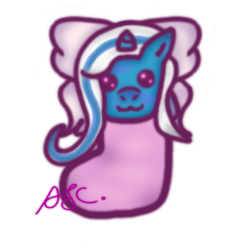 Size: 250x250 | Tagged: safe, artist:fuwafuwap, oc, oc:fleurbelle, alicorn, pony, adorabelle, alicorn oc, bow, cute, female, hair bow, mare, ocbetes, sock, solo