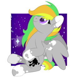 Size: 1800x1800 | Tagged: safe, artist:ponkus, oc, oc only, oc:odd inks, pegasus, pony, looking up, night, solo, stars