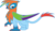 Size: 1920x1113 | Tagged: safe, edit, vector edit, gilda, rainbow dash, griffon, ponyar fusion, g4, concave belly, female, fusion, gil dash, griffonized, lidded eyes, palette swap, rainbow griffon, recolor, simple background, slender, solo, species swap, thin, transparent background, vector