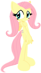 Size: 386x694 | Tagged: safe, artist:mollyketty, fluttershy, anthro, g4, breasts, featureless breasts, female, simple background, solo, sonic the hedgehog (series), sonicified, transparent background