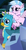 Size: 272x524 | Tagged: safe, screencap, gallus, silverstream, griffon, hippogriff, g4, my little pony: friendship is magic, uprooted, cropped, female, male, thousand yard stare, wings