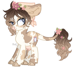 Size: 1280x1209 | Tagged: safe, artist:mintoria, oc, oc only, oc:prudence, cow, cow pony, female, simple background, solo, transparent background, udder