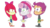 Size: 1920x1080 | Tagged: safe, artist:marjulsansil, apple bloom, scootaloo, sweetie belle, equestria girls, g4, cutie mark crusaders, simple background, style emulation, the loud house, transparent background