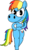 Size: 500x800 | Tagged: safe, artist:en0phan0, rainbow dash, anthro, g4, breasts, busty rainbow dash, female, simple background, solo, transparent background