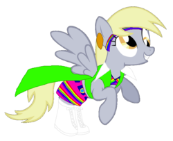 Size: 912x739 | Tagged: safe, artist:cartoonanimefan2000, derpy hooves, pegasus, pony, g4, clothes, cosplay, costume, crossover, dance dance revolution, simple background, tracy, transparent background