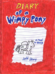 Size: 731x977 | Tagged: safe, artist:bry-guy, pony, book, book cover, cover, diary of a wimpy kid, ponified, traditional art