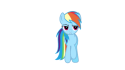 Size: 1595x896 | Tagged: safe, artist:pupster0071, rainbow dash, earth pony, pony, series:everything is broken, g4, animated, female, gif, i can't believe it's mspaint, legitimately amazing mspaint, ms paint, race swap, simple background, solo, trotting, white background, wingless