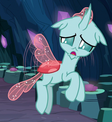 Size: 579x630 | Tagged: safe, screencap, ocellus, changedling, changeling, g4, uprooted, cropped, female, flying, hooves, solo, wings