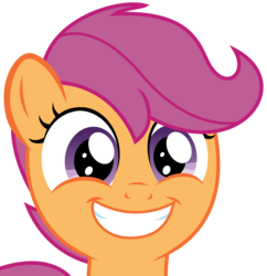 Size: 3409x3525 | Tagged: safe, artist:sketchmcreations, scootaloo, pegasus, pony, g4, the last crusade, cute, cutealoo, female, filly, grin, happy, high res, simple background, smiling, solo, transparent background, vector