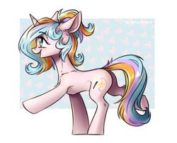 Size: 1953x1581 | Tagged: safe, artist:vincher, oc, oc only, oc:oofy colorful, pony, unicorn, solo