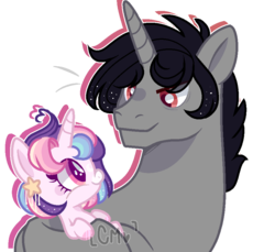 Size: 902x828 | Tagged: safe, artist:moon-rose-rosie, king sombra, oc, oc:celestial moon, pony, g4, baby, baby pony, base used, magical lesbian spawn, missing accessory, offspring, parent:rainbow dash, parent:twilight sparkle, parents:twidash, simple background, transparent background
