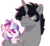 Size: 902x828 | Tagged: safe, artist:moon-rose-rosie, king sombra, oc, oc:celestial moon, pony, g4, baby, baby pony, base used, magical lesbian spawn, missing accessory, offspring, parent:rainbow dash, parent:twilight sparkle, parents:twidash, simple background, transparent background