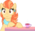 Size: 5000x4436 | Tagged: safe, artist:luckreza8, aunt holiday, earth pony, pony, g4, the last crusade, .svg available, aunt holidorable, cup, cute, female, happy, simple background, solo, table, teacup, transparent background, vector