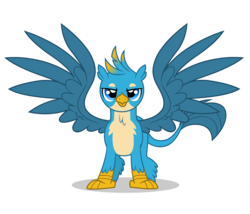 Size: 1693x1449 | Tagged: safe, artist:twilight-twinkle, gallus, griffon, g4, claws, looking at you, male, paws, spread wings, wings