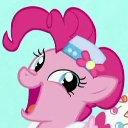 Size: 360x360 | Tagged: safe, screencap, pinkie pie, earth pony, pony, g4, suited for success, clothes, cropped, cute, diapinkes, dress, female, gala dress, mare, solo