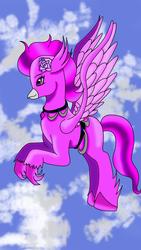 Size: 1280x2276 | Tagged: safe, artist:lullabyjak, oc, oc only, oc:taffy, hippogriff, solo