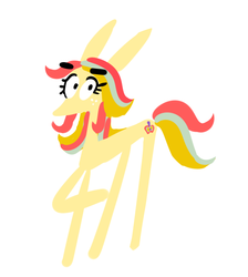 Size: 1066x1188 | Tagged: safe, artist:littmosa, oc, oc:littmosa, pony, apple, food, freckles, long-eared, minimalist, modern art, simple background, white background