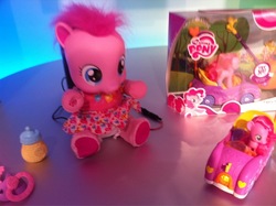 Size: 600x448 | Tagged: safe, pinkie pie, earth pony, pony, g4, 2011, irl, photo, so soft, solo, toy, toy fair