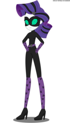 Size: 1700x2970 | Tagged: safe, artist:gamerpen, rarity, equestria girls, g4, female, hand on hip, hypnosis, hypnotized, simple background, smiling, solo, swirly eyes, thief, transparent background