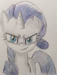 Size: 1264x1664 | Tagged: safe, artist:captainedwardteague, rarity, pony, unicorn, g4, female, solo, traditional art
