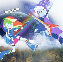 Size: 1080x1077 | Tagged: safe, rainbow dash, trixie, equestria girls, g4, female, lesbian, shipping, trixdash