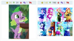 Size: 1155x649 | Tagged: safe, artist:the-butch-x, edit, part of a set, applejack, fluttershy, pinkie pie, rainbow dash, rarity, sci-twi, spike, spike the regular dog, sunset shimmer, trixie, twilight sparkle, dog, derpibooru, equestria girls, equestria girls series, forgotten friendship, g4, wake up!, spoiler:choose your own ending (season 2), spoiler:eqg series (season 2), adorasexy, adorkable, applejack's hat, armpits, attached skirt, bare shoulders, beach, beach babe, beautiful, beautisexy, belly button, big breasts, bikini, bikini babe, blue swimsuit, blushing, bow swimsuit, breasts, busty applejack, busty fluttershy, busty rarity, busty sci-twi, busty sunset shimmer, busty twilight sparkle, cap, cleavage, clothes, cloud, collage, commission, cowboy hat, crepuscular rays, crossed legs, cute, dashabetes, diapinkes, diatrixes, dork, female, freckles, frilled swimsuit, geode of shielding, geode of super speed, geode of super strength, geode of telekinesis, glasses, grin, hand on hip, happy, hat, humane five, humane seven, humane six, jewelry, juxtaposition, lens flare, looking at you, magical geodes, meta, midriff, necklace, one-piece swimsuit, open mouth, peace sign, pink swimsuit, ponytail, pretty, raribetes, sarong, sexy, shimmerbetes, shorts, shyabetes, signature, skirt, sky, smiling, speedpaint available, spikabetes, spike's dog collar, stetson, striped swimsuit, stupid sexy fluttershy, stupid sexy rainbow dash, stupid sexy rarity, summer sunset, sun hat, sunglasses, swimsuit, thighs, tricolor swimsuit, twiabetes, underass, wake up!: applejack, wall of tags, wetsuit