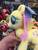 Size: 774x1032 | Tagged: safe, fluttershy, human, g4, gamestop, hand, irl, irl human, luigi, male, mega man, mega man (series), photo, plushie, protoman, super mario bros.