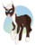 Size: 789x1013 | Tagged: safe, artist:karamboll, oc, oc only, earth pony, pony, big ears, blue eyes, brown, heart, short hair, solo, spots, white