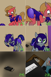Size: 1502x2254 | Tagged: safe, artist:jitterbugjive, doctor whooves, time turner, oc, oc:pun, earth pony, pegasus, pony, ask discorded whooves, ask pun, g4, agent 707, armor, ask, discord whooves, discorded, doctor who, female, file, mare, night guard armor, photo, race swap, tardis, the doctor