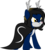 Size: 1024x1132 | Tagged: safe, artist:jeremeymcdude, oc, oc only, oc:spirit, deer, deer pony, original species, g4, corrupted, evil smile, female, grin, simple background, smiling, solo, transparent background, vector