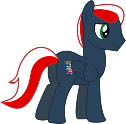 Size: 1024x1002 | Tagged: safe, artist:jeremeymcdude, oc, oc only, oc:arik, pegasus, pony, coat of arms, german, male, simple background, solo, transparent background, vector