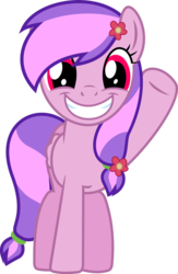 Size: 721x1108 | Tagged: safe, artist:jeremeymcdude, oc, oc only, oc:moonlight blossom, pegasus, pony, female, looking at you, simple background, solo, transparent background, vector, waving