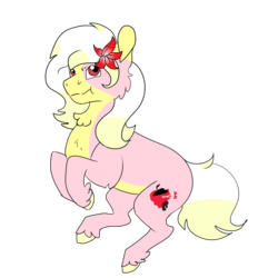 Size: 2000x2000 | Tagged: safe, artist:euspuche, oc, oc:carmen garcía, earth pony, pony, flower, flower in hair, high res, looking at you, simple background, transparent background