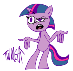Size: 2332x2250 | Tagged: safe, artist:scobionicle99, twilight sparkle, anthro, unguligrade anthro, g4, female, high res, parody, shrug, simple background, solo, transparent background