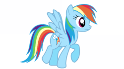 Size: 1465x823 | Tagged: safe, artist:pupster0071, rainbow dash, pegasus, pony, g4, animated, female, gif, i can't believe it's mspaint, legitimately amazing mspaint, mare, ms paint, simple background, solo, trotting, white background