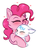 Size: 1660x2185 | Tagged: safe, artist:pesty_skillengton, pinkie pie, earth pony, pony, g4, :t, blushing, cheek fluff, commission, cute, diapinkes, ear fluff, eyes closed, female, floppy ears, fluffy, generic pony, heart, hnnng, hug, mare, ponk, simple background, size difference, sketch, smiling, white background, you, your character here