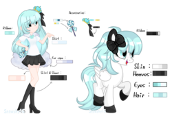 Size: 1096x729 | Tagged: safe, artist:snowshy16, oc, oc:minty bow, human, pegasus, pony, equestria girls, g4, bow, female, human ponidox, mare, reference sheet, self ponidox, simple background, transparent background