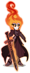 Size: 2045x5000 | Tagged: safe, artist:orin331, daybreaker, equestria girls, g4, anime, corrupted, equestria girls-ified, excalibur, excalibur morgan, fate/grand order, fate/stay night, female, high res, saber, saber alter, solo, weapon